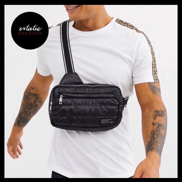new look black bum bag