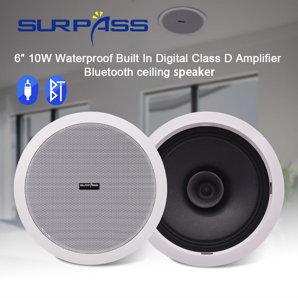Home Audio System Bluetooth In Ceiling, Waterproof Sound System For Bathroom
