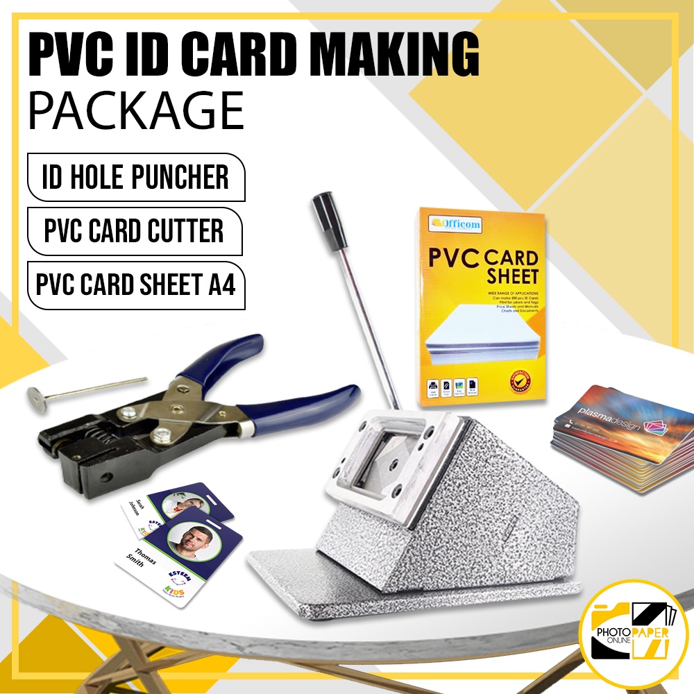 pvc-id-card-making-package-pvc-card-sheet-a4-5-set-pvc-card-cutter
