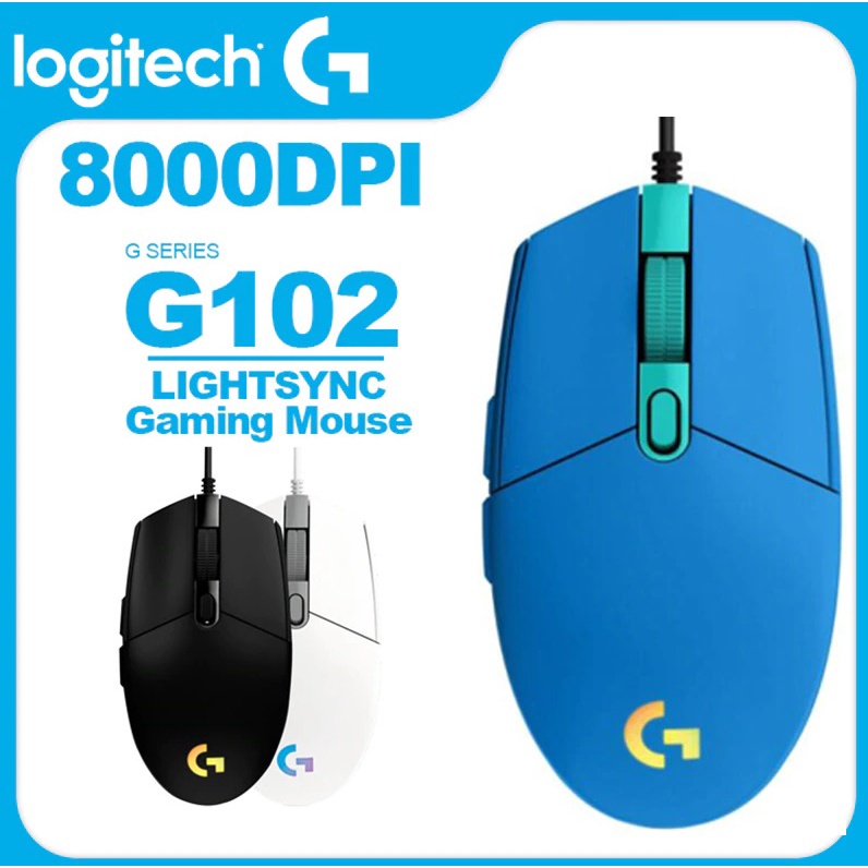 mouse Logitech G102 Lightsync Gaming Mouse 8,000 MAX DPI, 6