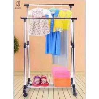 A&J Double Pole Telescopic Clothesrack Good Quality Bar Clothes Hanger ...