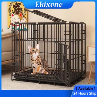 Pet Cages for Cat Foldable 50x35x42cm/19.7''x14.6''x15.7'' With Poop Tray