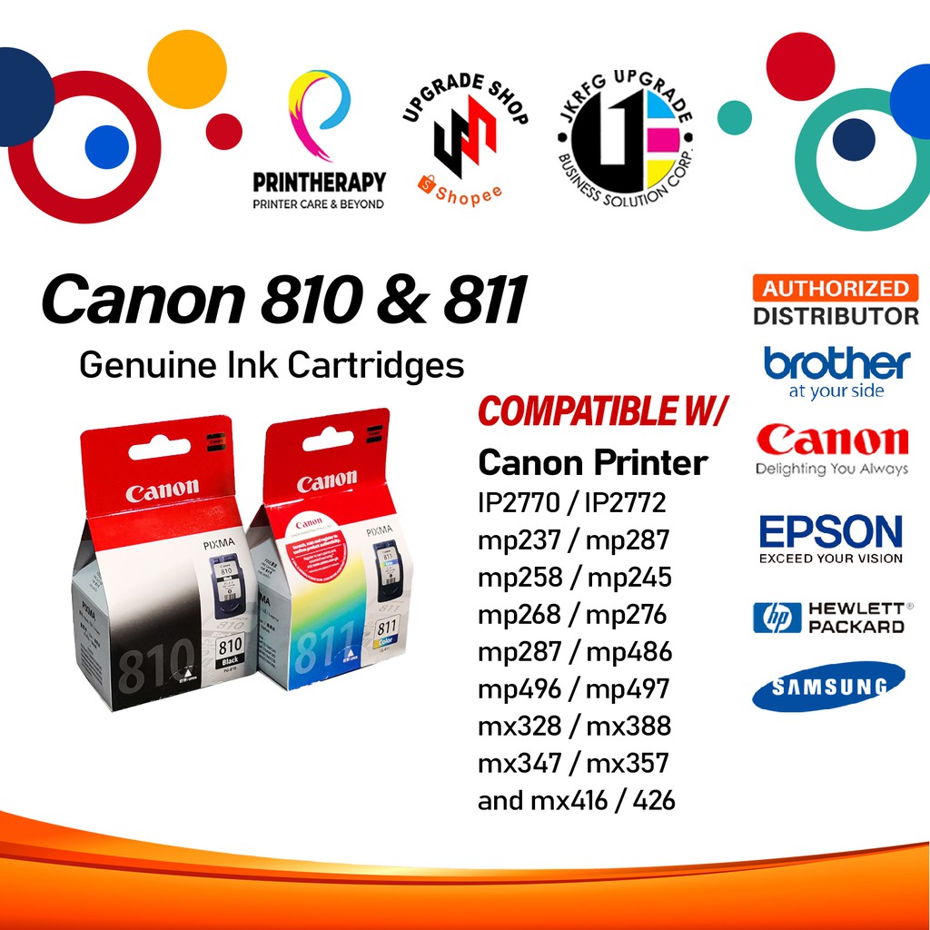 Canon PG-810/CL-811 Genuine Ink Cartridge Set BLACK & TRI-COLOR (1 SET ...