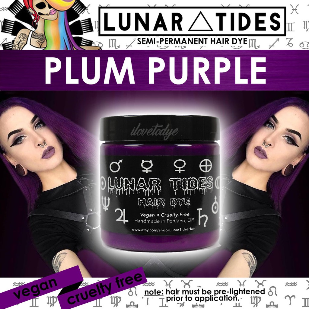 Lunar Tides Plum Purple Semi Permanent Magenta Hair Dye Ilovetodye Shopee Philippines