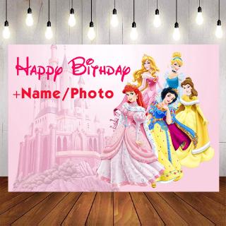 New Design Pink Princess Backdrops Castle Girls Birthday Party Photography  Backgrounds Custom Photocall For Children Birthday Party Decor Custom Name  Photo | Shopee Philippines