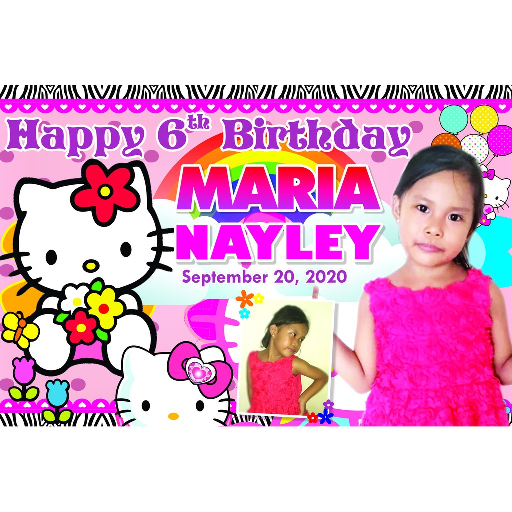 birthday tarpaulin hello kitty personalized shopee philippines birthday tarpaulin hello kitty personalized