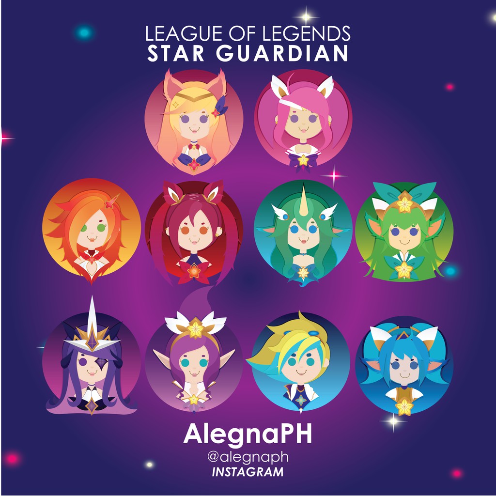 League Of Legends Sticker Set Star Guardian Kda Dj Sona Shopee - dj sona roblox