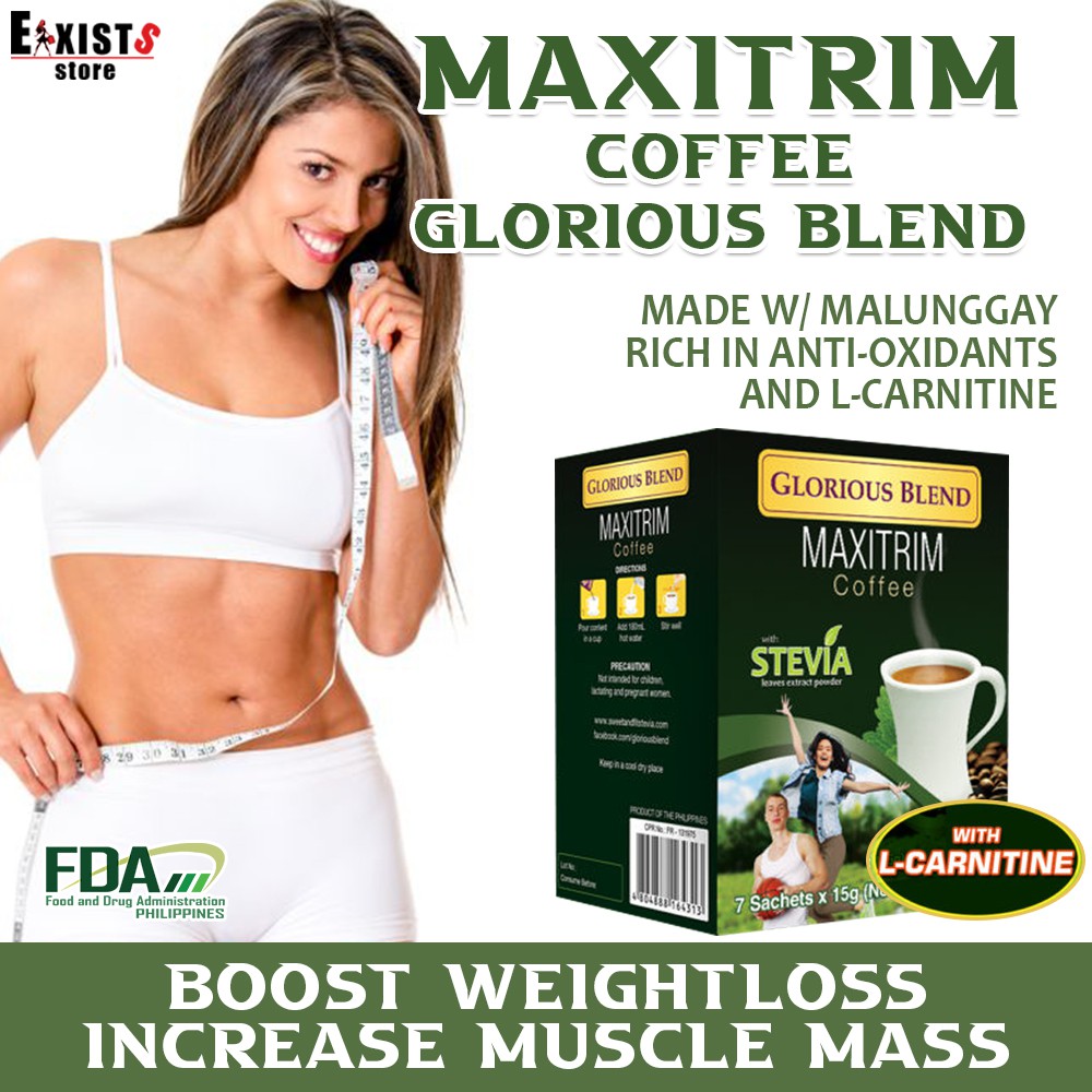 Glorious Blend Maxitrim Slimming Coffee ( 7 Sachets ) Non Acidic, No