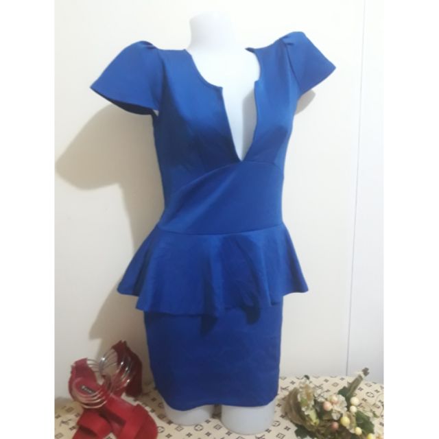 royal blue peplum dress