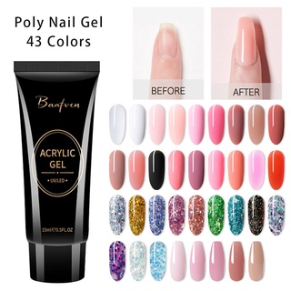 Poly Extension Nail Gel Nail Pink White Clear Crystal Acrylic Extend UV Builder Gel Fast Builder Extension Nail Glue