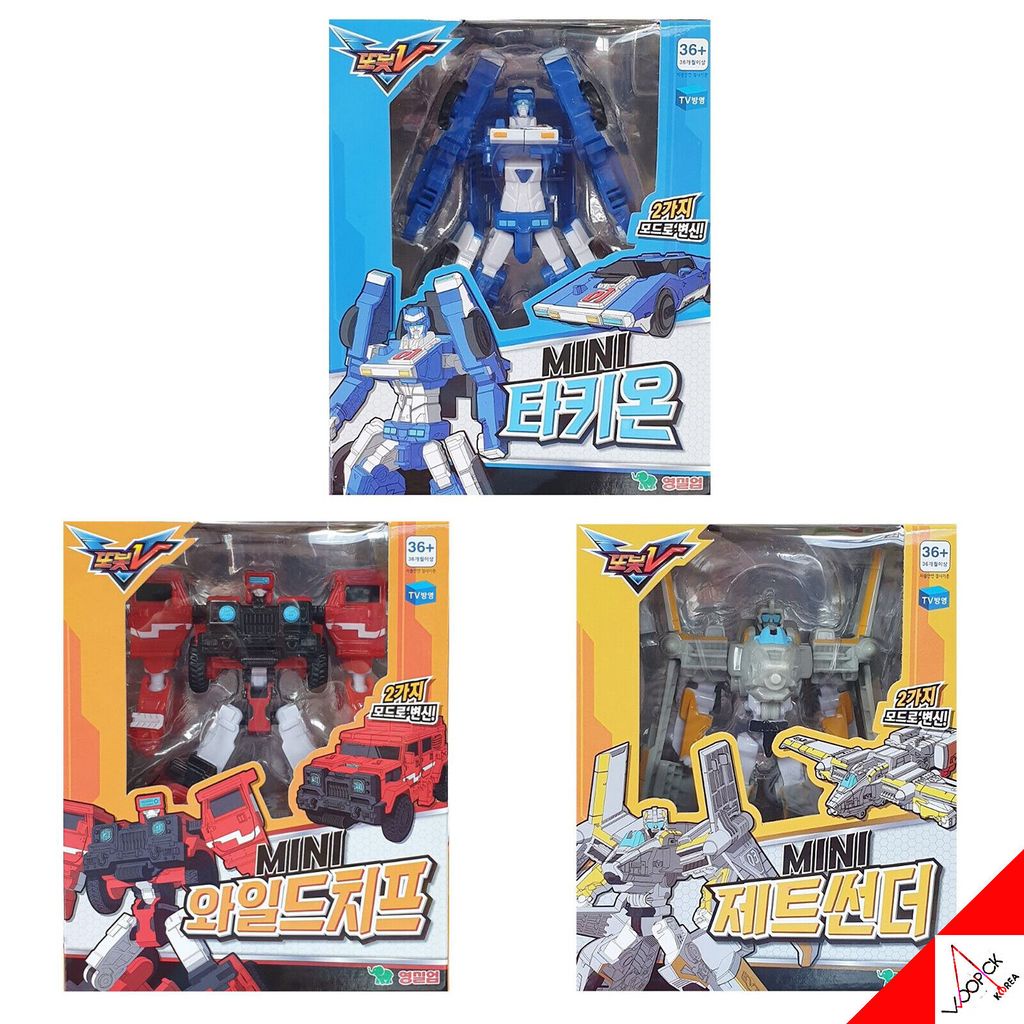 TOBOT V Mini JET THUNDER WILD CHIEF TACHYON Transformer Robot Mini