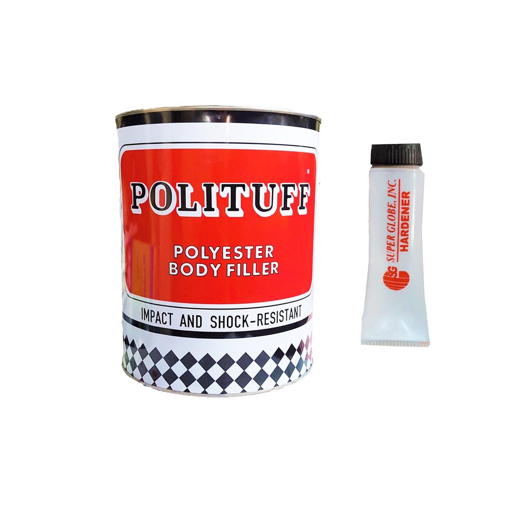 Polituff Polyester Body Filler w/ Hardener Quart Size / 1 Liter Size