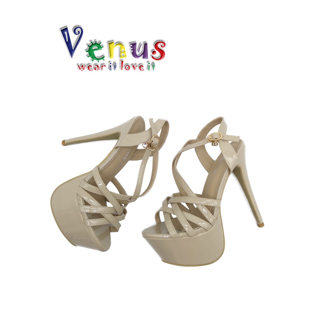 Venus Pageant Heels, Apricot, 6 inches 