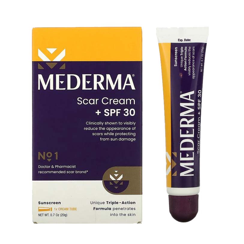 Mederma Scar Cream Sunscreen SPF 30 0.7 oz 20 g Acne Surgery Burns