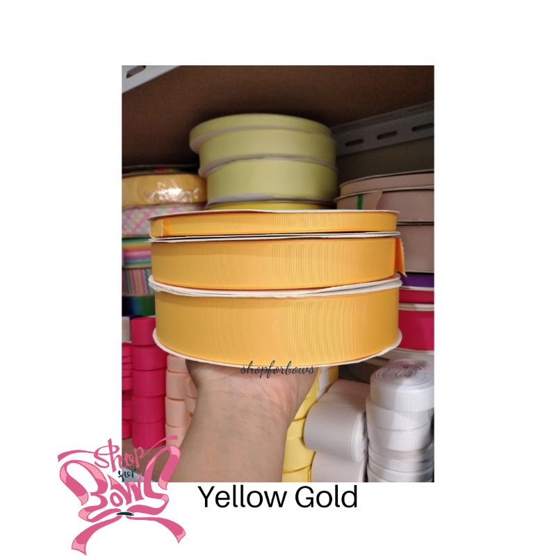 Yellow Gold Grosgrain Ribbon (66-) | Shopee Philippines