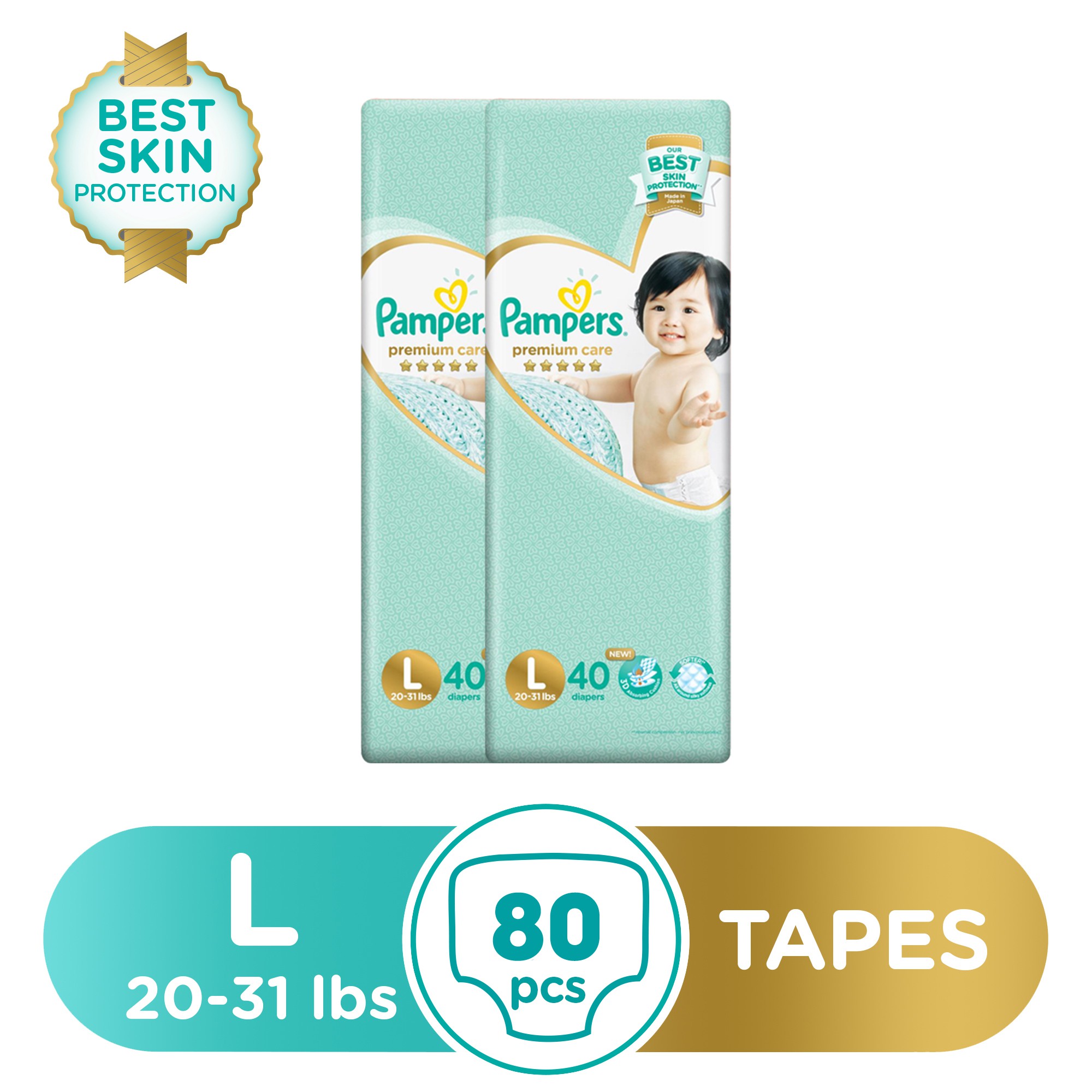 pampers premium diapers large
