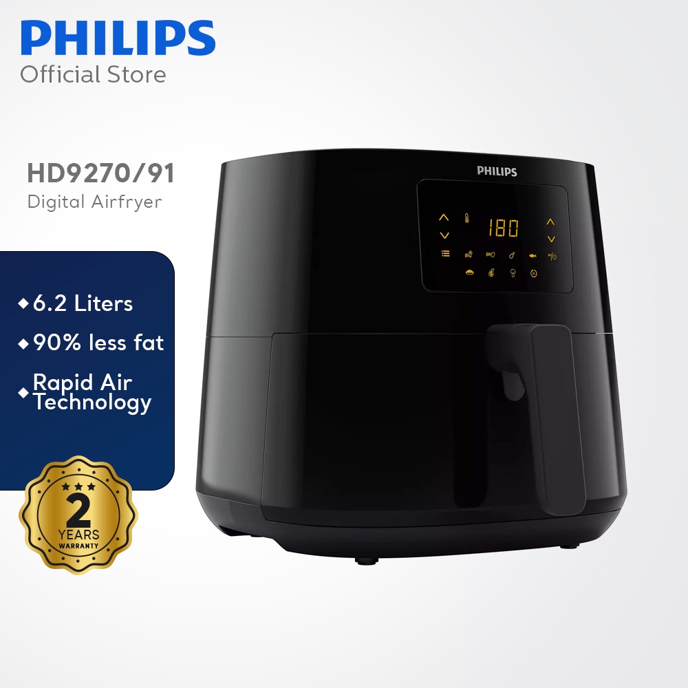 Philips HD9270/91 Digital Air Fryer XL Size Healthy Low Fat Multicooker Fryer 6.2 Liter Shopee