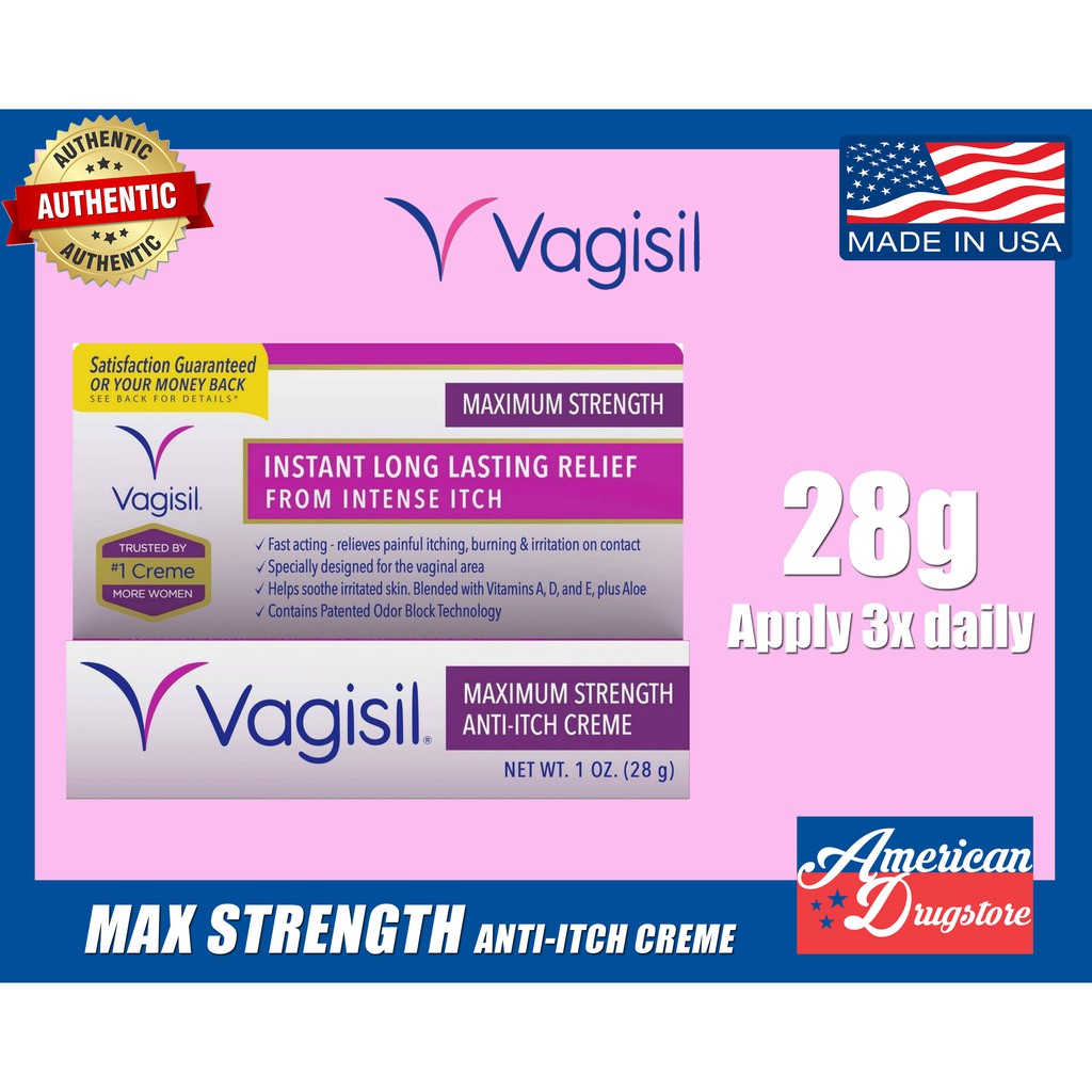 Vagisil Maximum Strength Instant Anti Itch Vaginal Creme Relieves