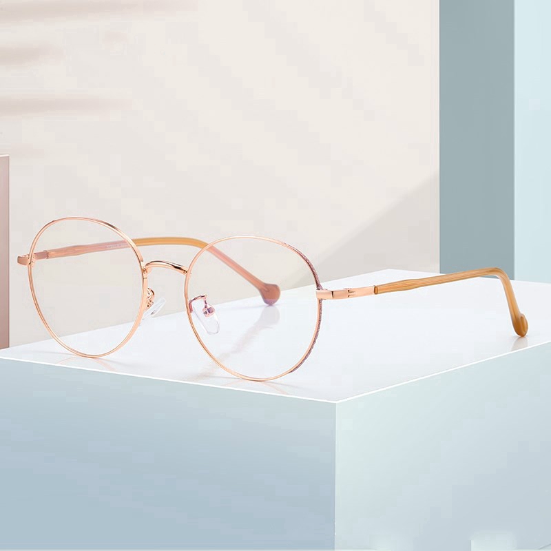 luxury round eyeglasses