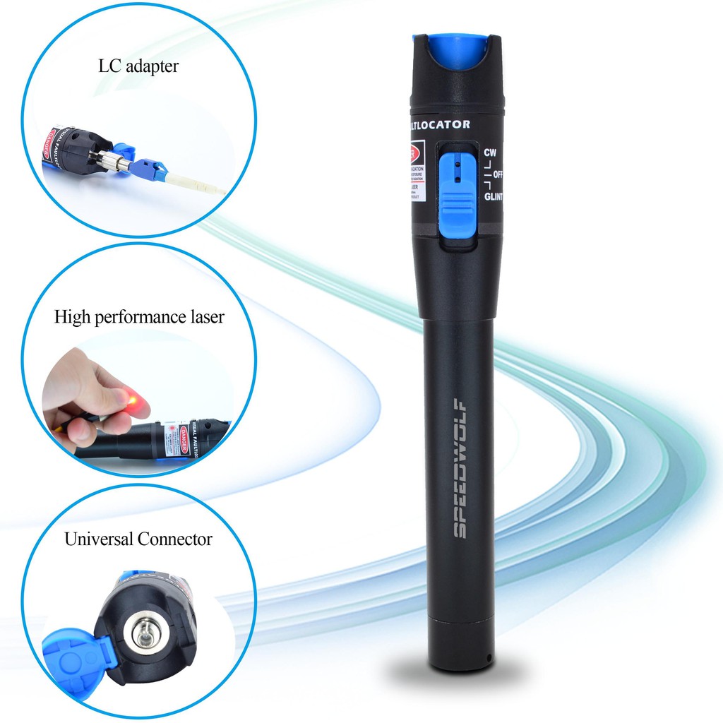 Fiber Optic Cable Tester Red Light Pen Fiber Optic Cable Tester 18.6mi Visual Fault Locator 