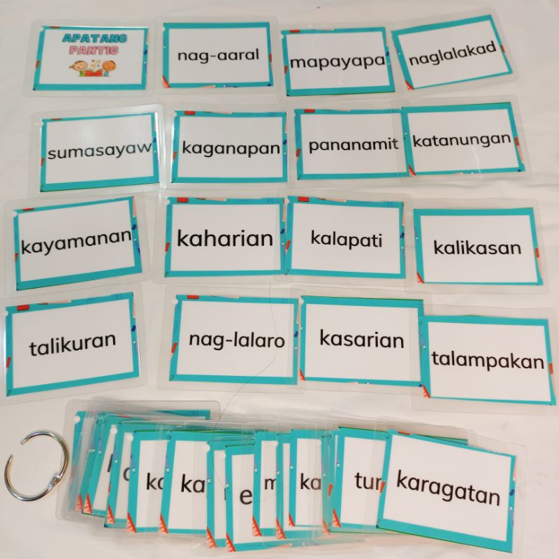 Unang Hakbang Sa Pagbasa Filipino Tagalog Mga Pantig Educational Laminated Flash Cards Reading 6431