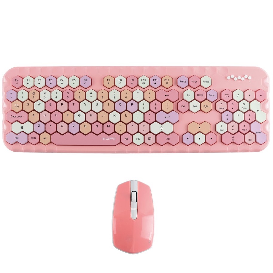 MOFII Honey Plus Colorful 2.4G Wireless Keyboard and Mouse Combo ...