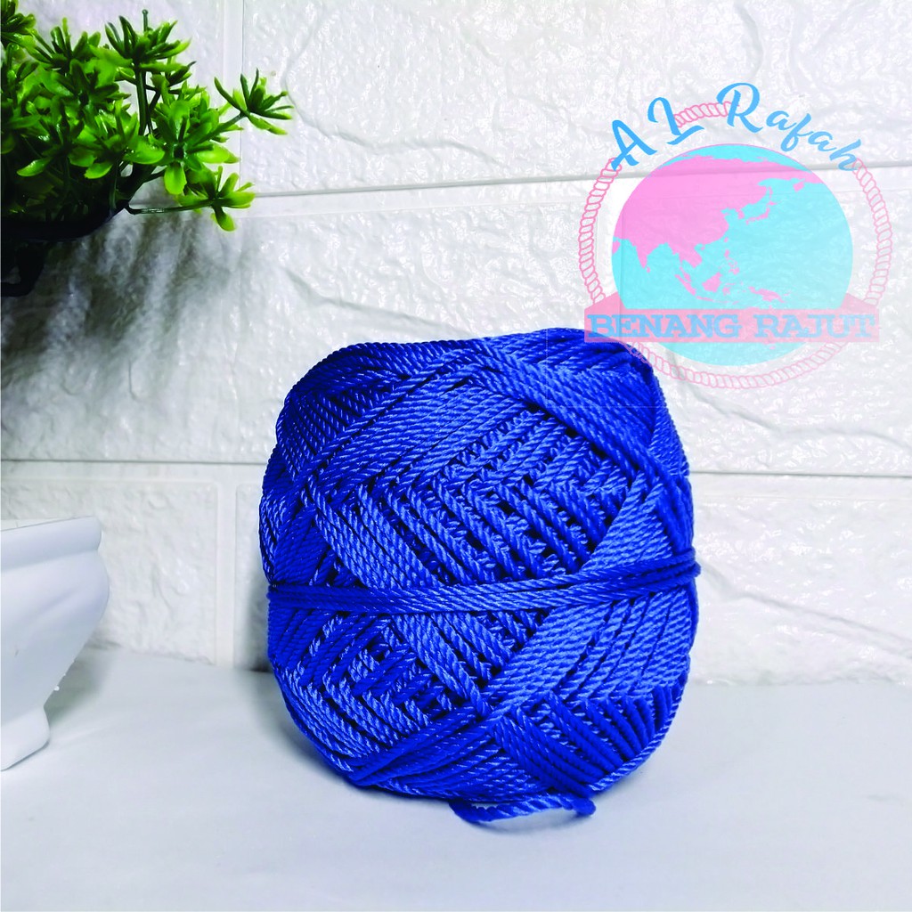 Blue Glossy Polyester D27 Knitting Yarn 105gr for Needlework | Shopee  Philippines