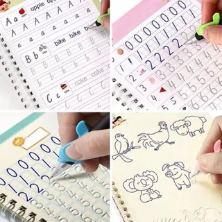 Reusable 4pcs Magic Book Calligraphy Learning for kids