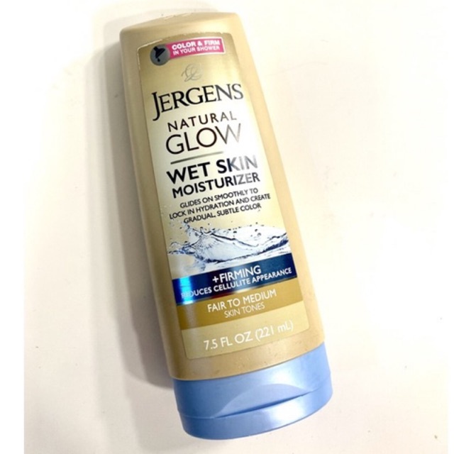 Jergens Natural Glow Wet Skin Moisturizer Firming Fair To Medium Skin Tones 221ml Shopee 