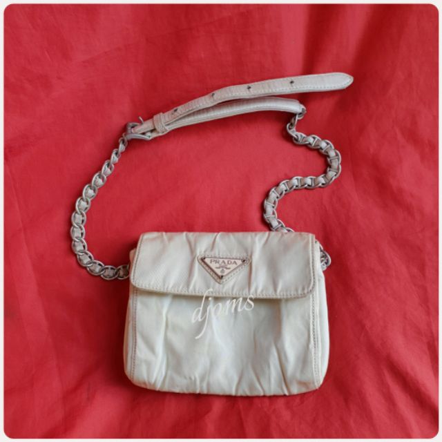 ✓Classic Prada Tessuto Chain Belt Bag | Shopee Philippines