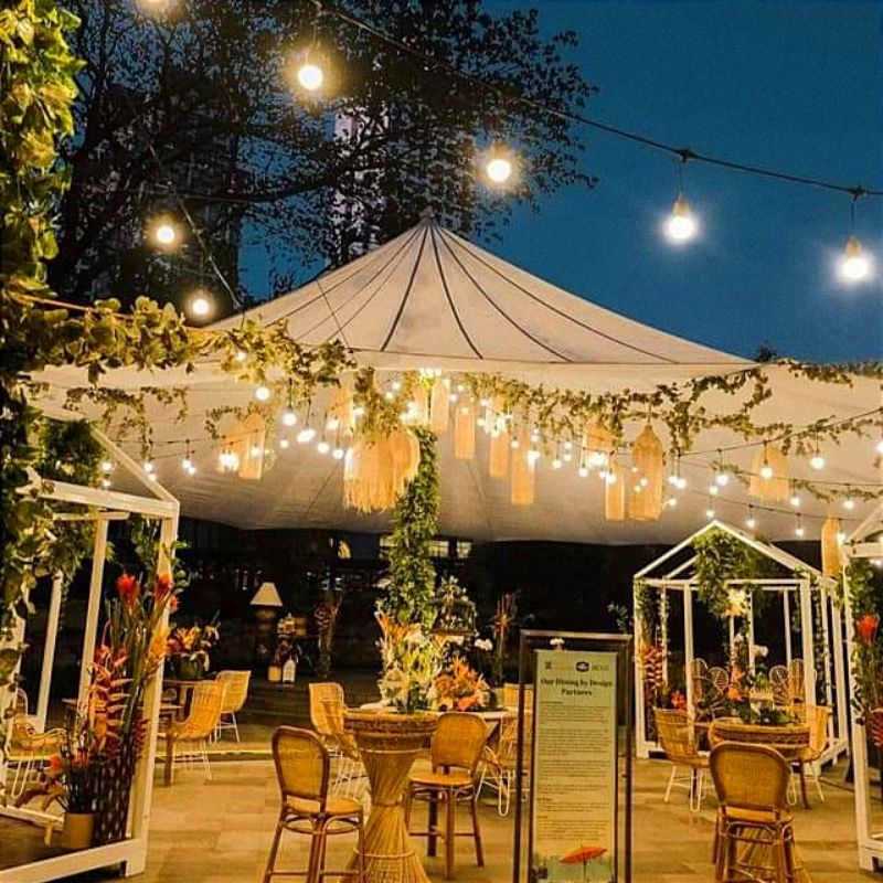 TMS Parachute Tent WATERPROOF High Quality Fabric (25 feet diameter