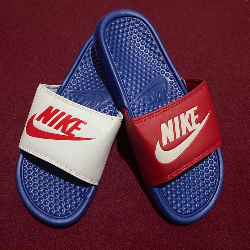 Nike benassi jdi slides black/game red-white