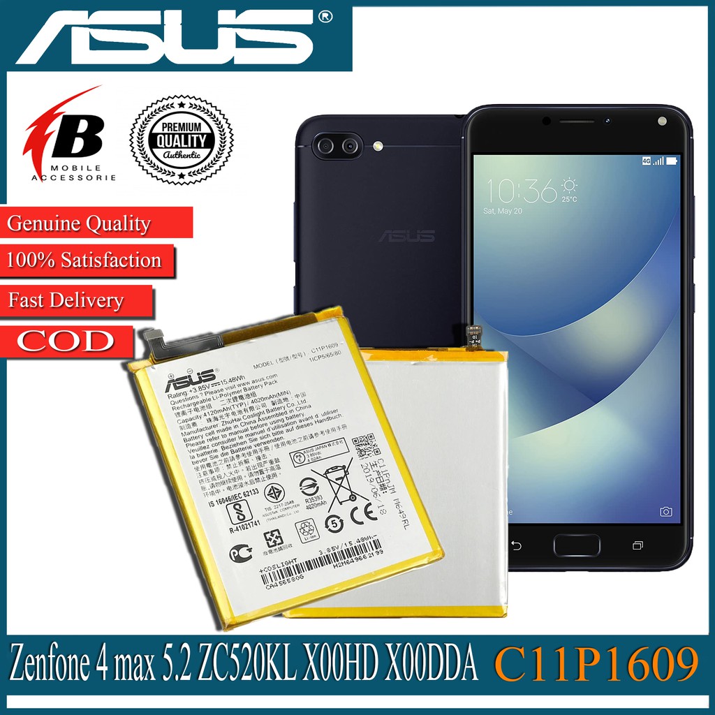 Battery For Asus Zenfone 4 max 5.2 ZC520KL X00HD X00DDA C11P1609 (OEM) |  Shopee Philippines