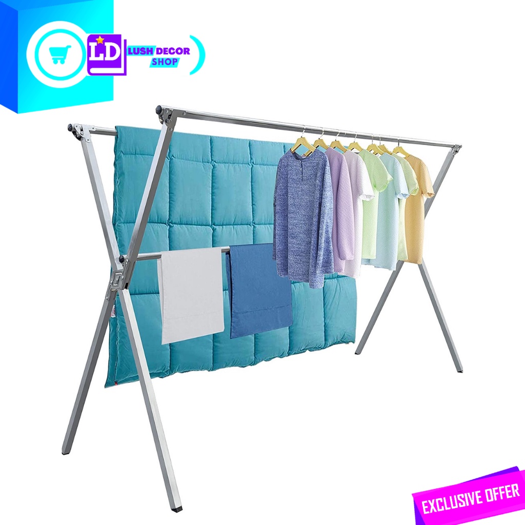 Foldable Sampayan Foldable Clothes Drying Rack Indoor and Outdoor (MAXIMUM 4 ORDER) Shopee