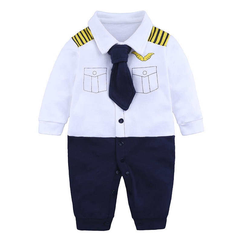 Baby Pilot Costume Clothing Jumpsuit Onesie with necktie Shopee