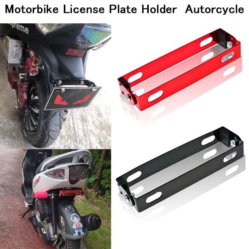 Universal Motorcycle License Plate Frame Adjustable Movable Motorbike