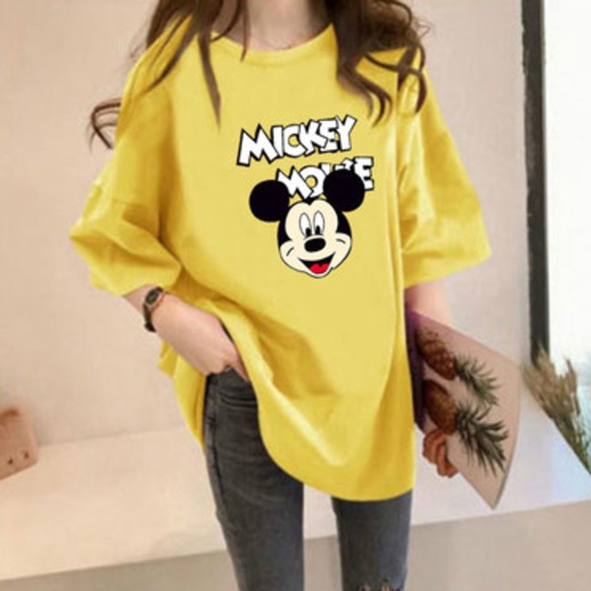 women's long sleeve mickey mouse shirt