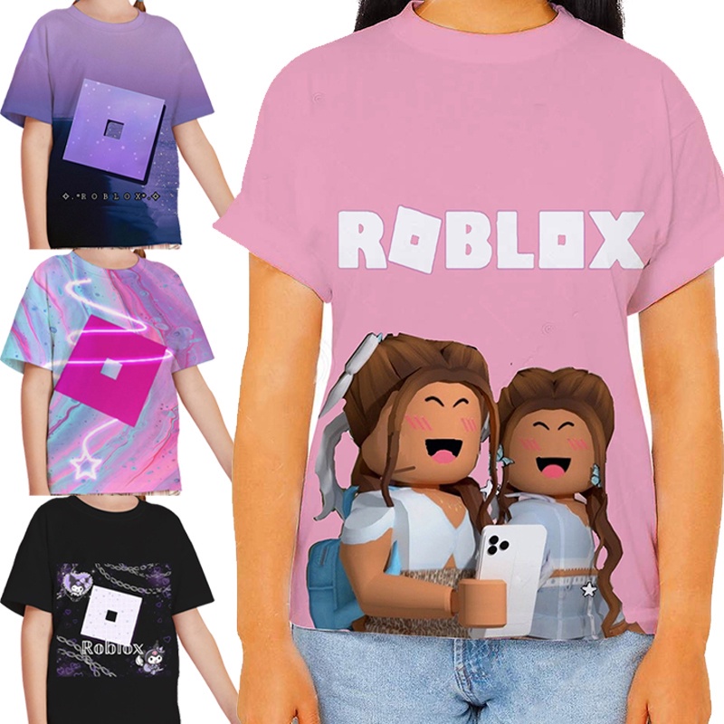 Roblox T-shirt for Kids Girl Summer Shirt Casual Streetwear Clothes  Children Top Tees | Shopee Philippines