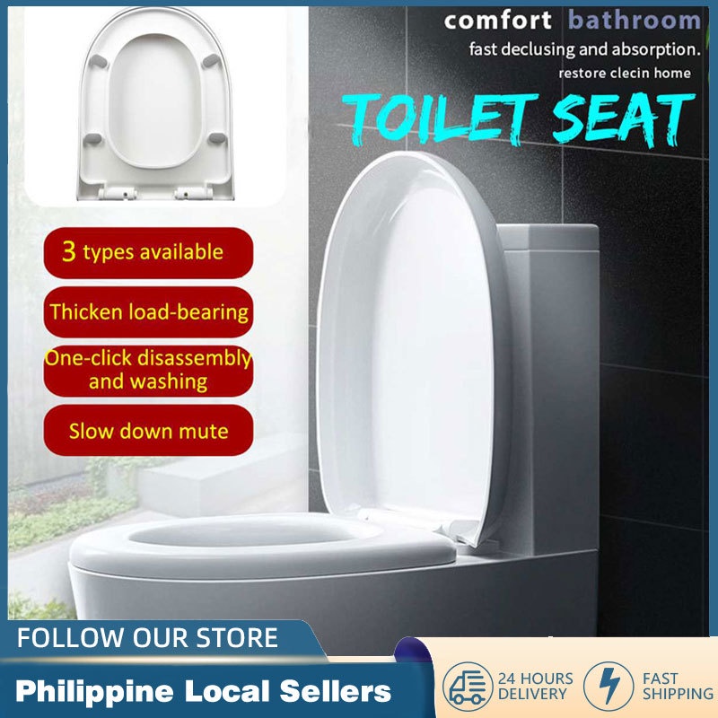 Universal SlowClose Toilet Seat Lid Cover Set U/O/V Type Bathroom
