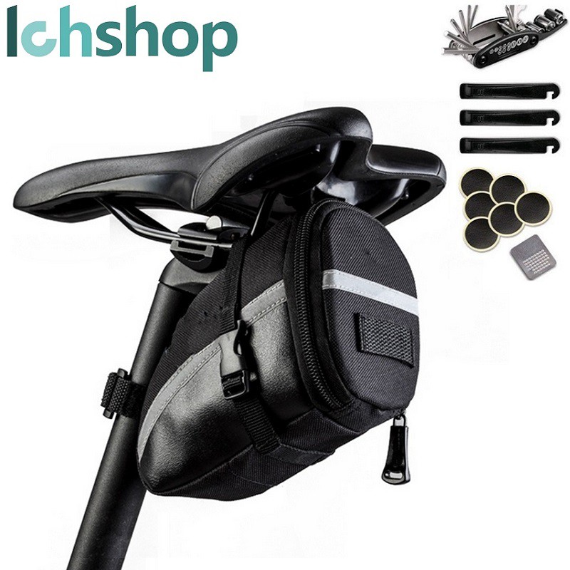 Lixada Bike Repair Tool Kit Portable 16 In 1 Bicycle Saddle Bag Repair Set Y5x0 Ebay