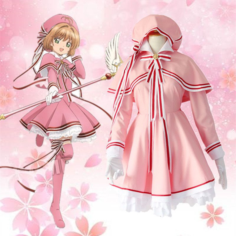 Cardcaptor Sakura Card Kinomoto Cosplay Costume Dress Short Skirt Uniform Suit