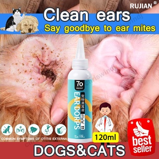 RUJIAN Ear Drops for Dogs and Cats dog ear cleaning solution cat ear cleaner ear powder pet ear drop