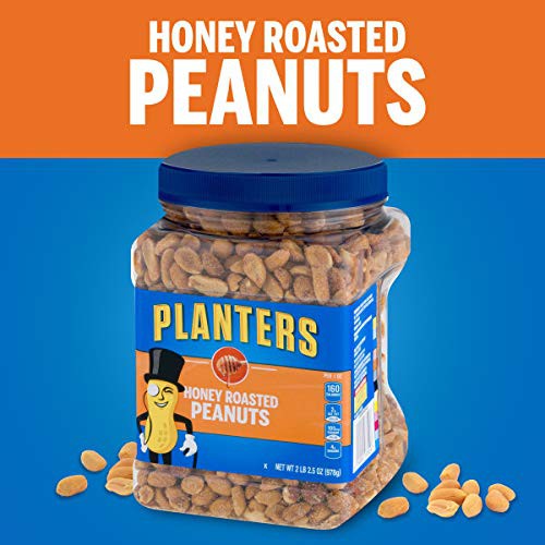 PLANTERS Honey Roasted Peanuts, 34.5 oz. (Resealable Plastic Jars