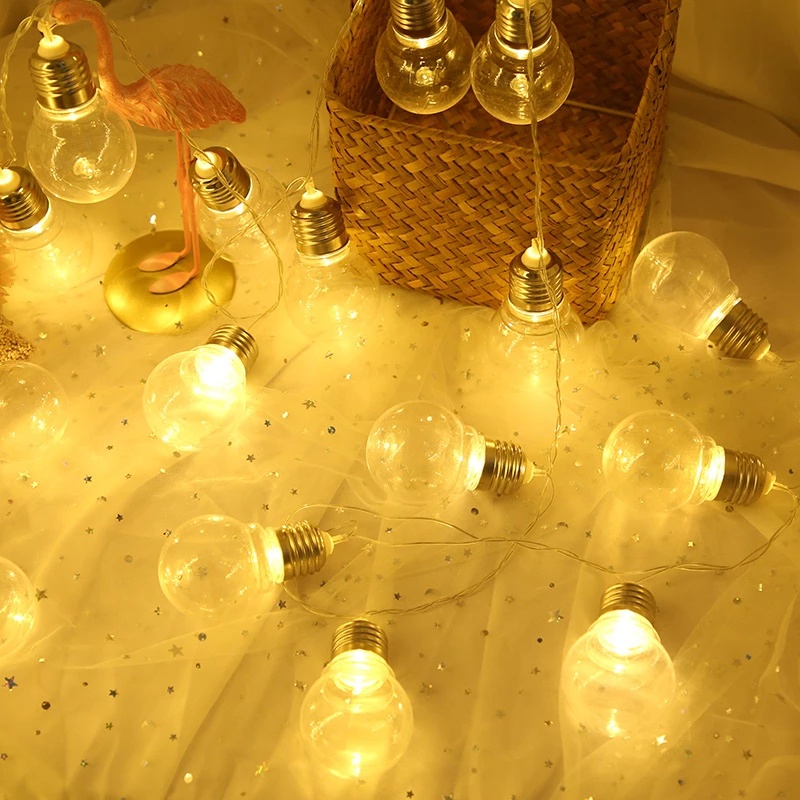 LED Solar Bulbs String Fairy Lights Outdoor Lamp 10/20/30 Decoration Garden Waterproof Ball String Christmas Garland Decor LED Lamp lampu solar light outdoor lighting