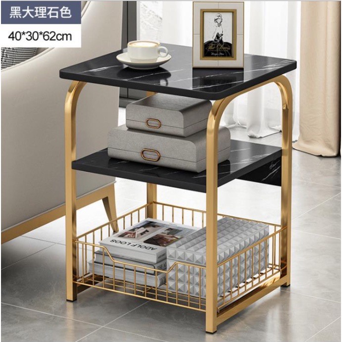 COD Modern Stylish Side Table Bedside Cabinet Coffee table Veneer Table Nightstand Desk Side Table