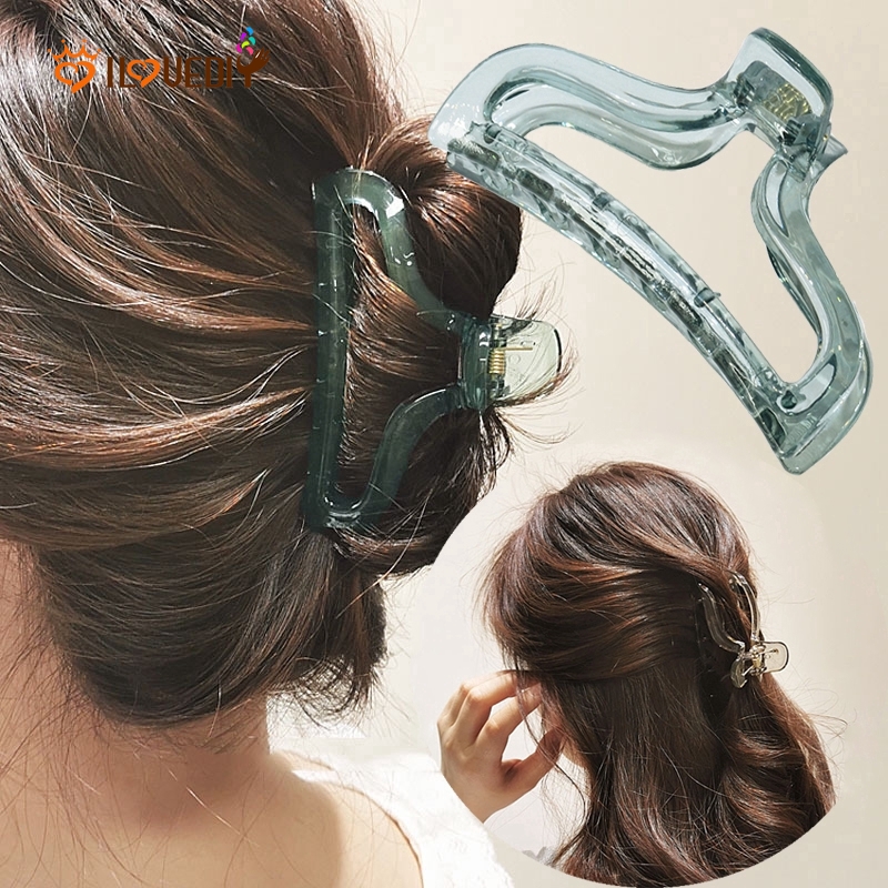 clear hair claw clips