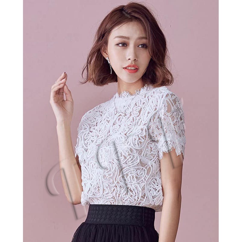 zara lace shirt