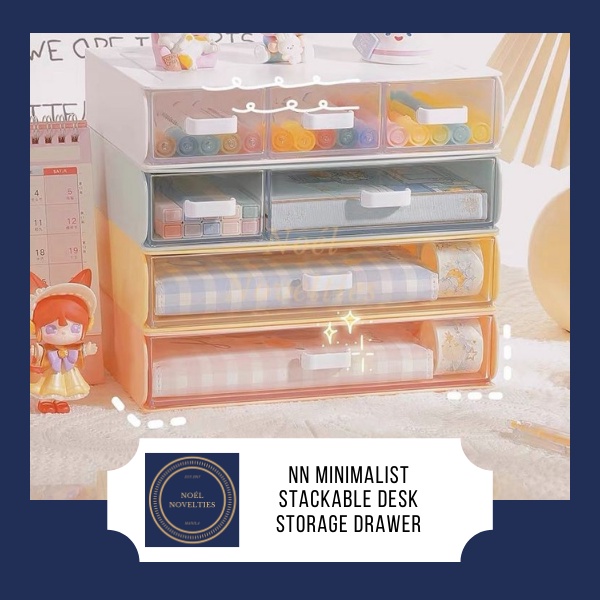 NN Colorful Minimalist MultiFunctional Stackable Desktop Desk Drawer