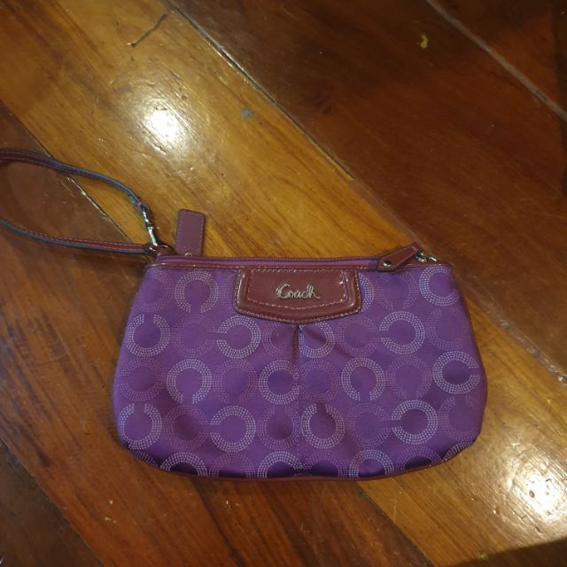 purple coach purse
