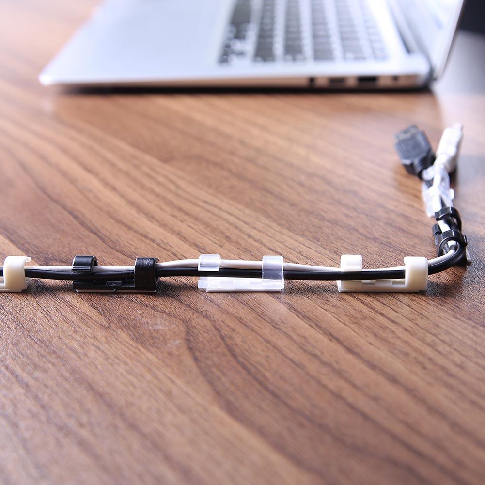 20pcs Cable Cord Wire Clips Fixer Wall Organizer Tie Fixer